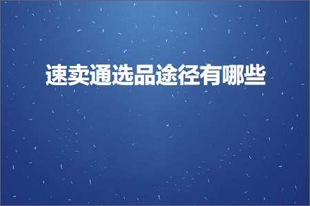 网站推广手段 跨境电商知识:速卖通选品途径有哪些